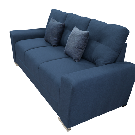 Sofa El Bazar Store Suecia Lino Azul marino 3 plazas, Modular, Moderno, Sala