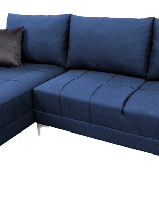 Sala Esquinera El Bazar Store Interlaken Azul Marino 280X180 cm, Tela Lino nacional, Modular