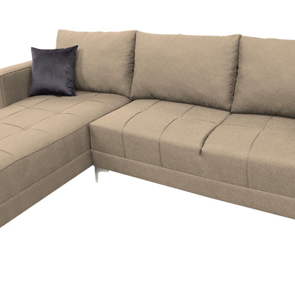 Sala Esquinera El Bazar Store Interlaken Beige 280X180 cm, Tela Lino nacional, Modular