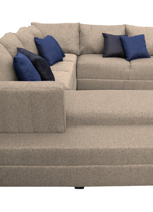 Sala Corbel - Esquinera en "U" Beige, 200x315x255 cm, 4 salas en 1, El Bazar Store