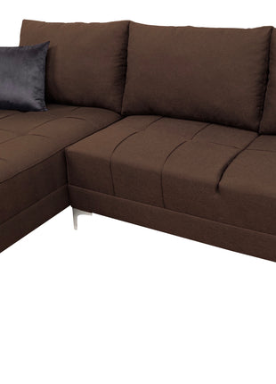 Sala Esquinera El Bazar Store Interlaken Chocolate 280X180 cm, Tela Lino nacional, Modular