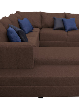 Sala Corbel - Esquinera en "U" Chocolate, 200x315x255 cm, 4 salas en 1, El Bazar Store