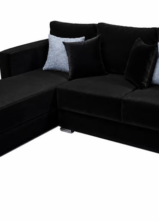 Sala Esquinera El Bazar Store Aston 260x200 cm Negro Terciopelo