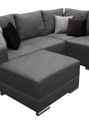 Sala Esquinera El Bazar Store Frigg 230x150 cm, Tela Lino nacional, Modular