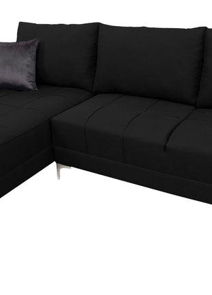 Sala Esquinera El Bazar Store Interlaken Negro 280X180 cm, Tela Lino nacional, Modular