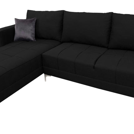 Sala Esquinera El Bazar Store Interlaken Negro 280X180 cm, Tela Lino nacional, Modular