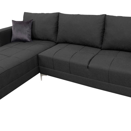 Sala Esquinera El Bazar Store Interlaken Gris Oxford 280X180 cm, Tela Lino nacional, Modular