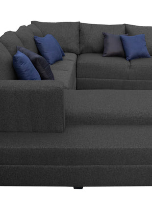 Sala Corbel - Esquinera en "U" Gris Oxford, 200x315x255 cm, 4 salas en 1, El Bazar Store