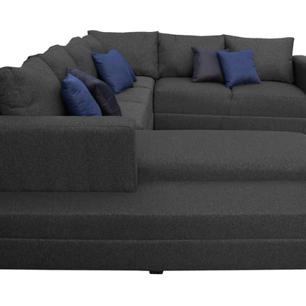 Sala Corbel - Esquinera en "U" Gris Oxford, 200x315x255 cm, 4 salas en 1, El Bazar Store