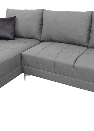 Sala Esquinera El Bazar Store Interlaken Gris Plata 280X180 cm, Tela Lino nacional, Modular