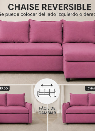 Sala Esquinera Modular El Bazar Store Nara Lino 175x130 cm Lado Izquierdo ó Derecho