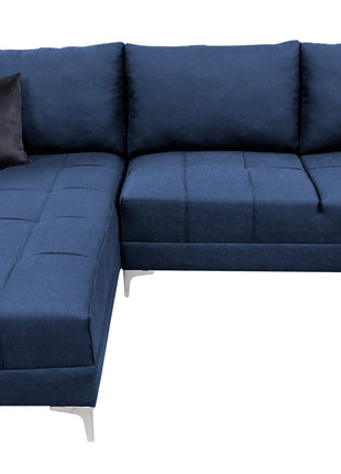 Sala Esquinera El Bazar Store Interlaken Azul Marino 280X180 cm, Tela Lino nacional, Modular