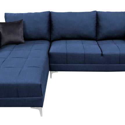 Sala Esquinera El Bazar Store Interlaken Azul Marino 280X180 cm, Tela Lino nacional, Modular