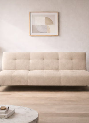 Sofá Cama Reclinable Vegas terciopelo Rosa, Futon 3 Posiciones, El Bazar Store