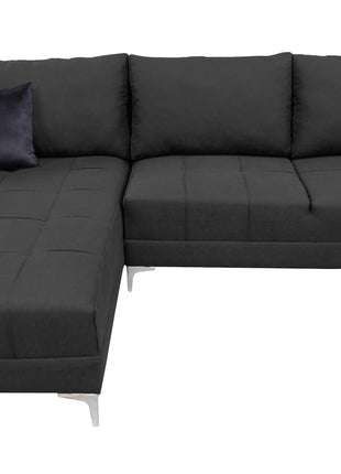 Sala Esquinera El Bazar Store Interlaken Gris Oxford 280X180 cm, Tela Lino nacional, Modular