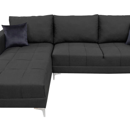 Sala Esquinera El Bazar Store Interlaken Gris Oxford 280X180 cm, Tela Lino nacional, Modular