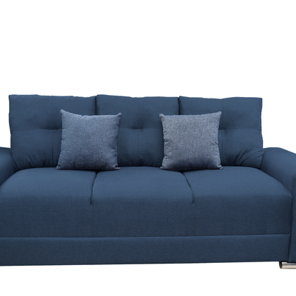 Sofa El Bazar Store Suecia Lino Azul marino 3 plazas, Modular, Moderno, Sala