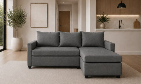 Sala Esquinera Modular El Bazar Store Vancouver 175x130 cm Sofa Lado derecho ó izquierdo Económica, Tela Lino