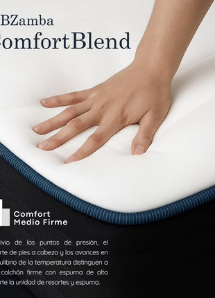Colchón EBDreams Zamba Medio Firme Blanco 4 tecnologías AirFoam Hecho en México El Bazar Store