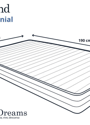 Colchón Matrimonial EBDreams Zand Firme Blanco 4 tecnologías Memory Foam Hecho en México El Bazar Store