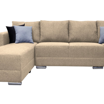 Sala esquinera El Bazar Store Aquiles Beige 315x200 cm, Lino nacional, Modular