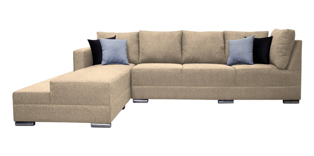 Sala esquinera El Bazar Store Aquiles Beige 315x200 cm, Lino nacional, Modular
