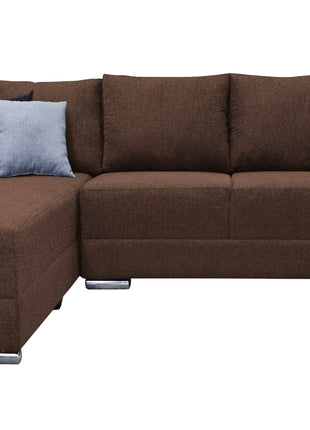 Sala esquinera El Bazar Store Aquiles Chocolate 315x200 cm, Lino nacional, Modular