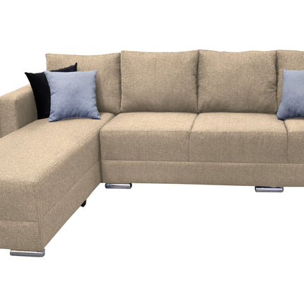 Sala esquinera El Bazar Store Aquiles Beige 315x200 cm, Lino nacional, Modular