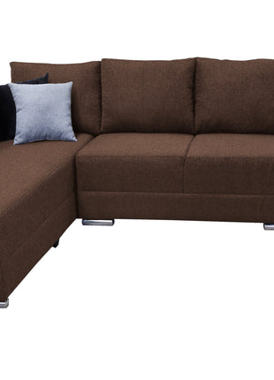 Sala esquinera El Bazar Store Aquiles Chocolate 315x200 cm, Lino nacional, Modular