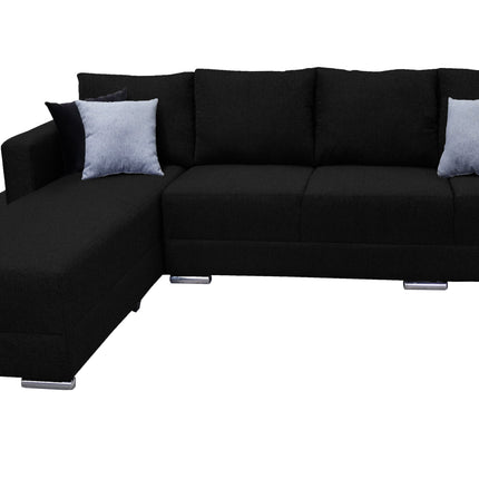 Sala Corbel - Esquinera en "U" Negro, 200x315x255 cm, 4 salas en 1, El Bazar Store