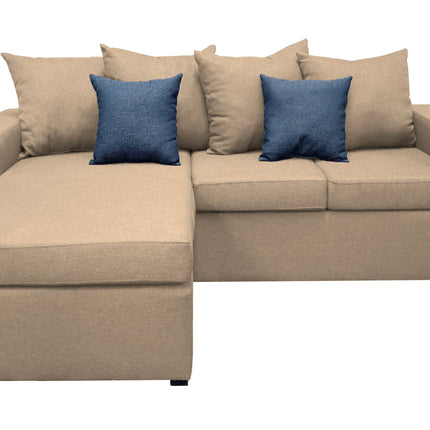 Sala Esquinera El Bazar Store Ares Beige, 215x165 cm, Lado derecho e Izquierdo, Lino nacional