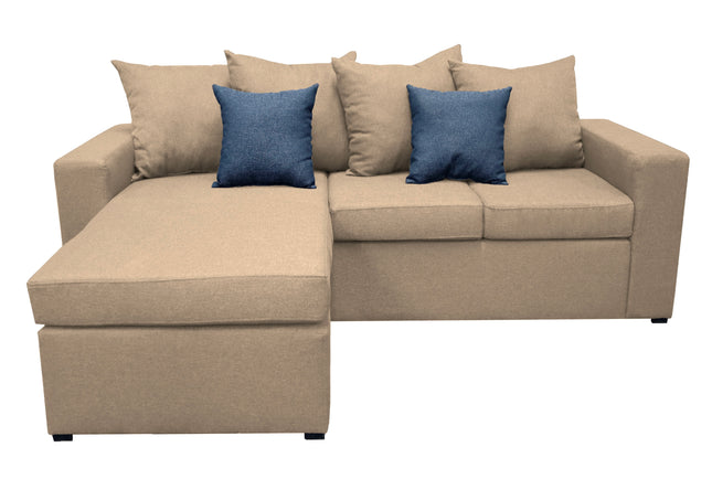 Sala Esquinera El Bazar Store Ares Beige, 215x165 cm, Lado derecho e Izquierdo, Lino nacional