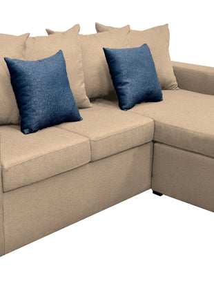 Sala Esquinera El Bazar Store Ares Beige, 215x165 cm, Lado derecho e Izquierdo, Lino nacional