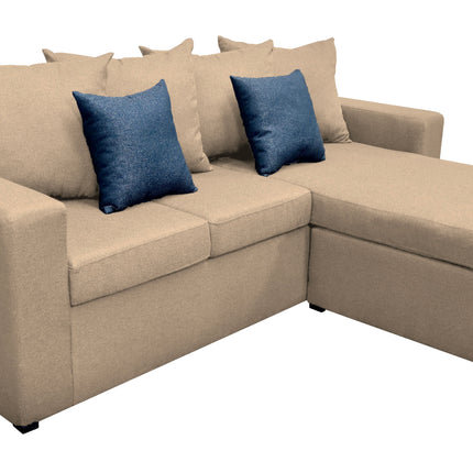 Sala Esquinera El Bazar Store Ares Beige, 215x165 cm, Lado derecho e Izquierdo, Lino nacional