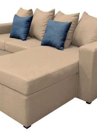 Sala Esquinera El Bazar Store Ares Beige, 215x165 cm, Lado derecho e Izquierdo, Lino nacional