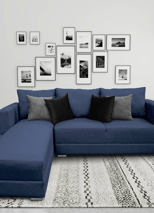 Sala Esquinera El Bazar Store Aston 260x200 cm Azul Marino lino nacional