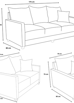 Sala Modular 3-2-1 El Bazar Store Atlanta Lino Gris Plata Sofa Love seat sillon