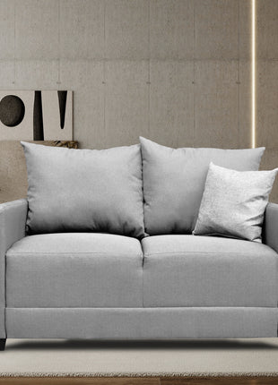 Love seat El Bazar Store Atlanta Lino Gris Plata 2 plazas Modular Moderno