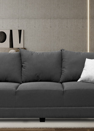 Sala Modular 3-2-1 El Bazar Store Atlanta Lino Gris Oxford Sofa Love seat sillón