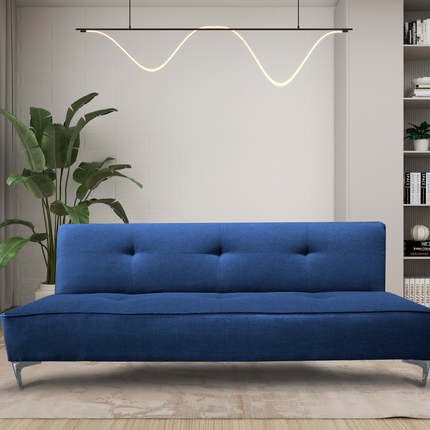 Sofa Cama Reclinable El Bazar Store Milo Azul Marino , Futon 3 posiciones, Sala
