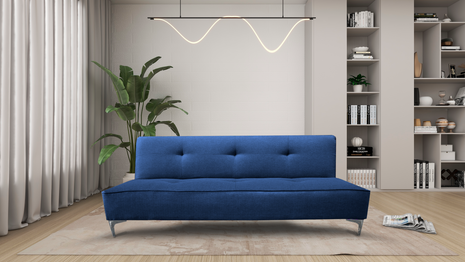 Sofa Cama Reclinable El Bazar Store Milo Azul Marino , Futon 3 posiciones, Sala