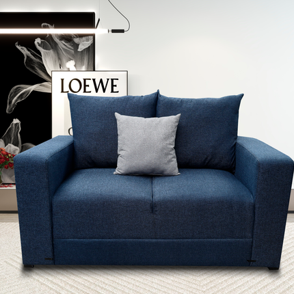 Love seat El Bazar Store Miami Lino azul marino 2 plazas, Modular, Moderno, Sala