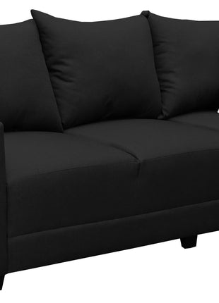Sofa El Bazar Store Atlanta Lino Negro 3 plazas Modular Moderno