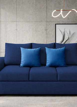 Sofá El Bazar Store Islandia Lino Azul Marino 3 plazas, Modular, Moderno, Sala