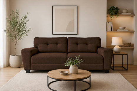 Sala Modular 3-2 El Bazar Store Sidney Lino nacional Chocolate Sofá Love seat