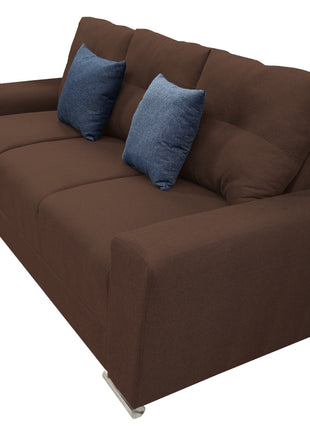 Sofa El Bazar Store Suecia Lino Chocolate 3 plazas, Modular, Moderno, Sala