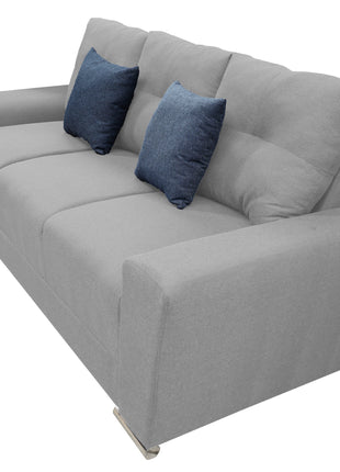 Sofa El Bazar Store Suecia Lino Gris plata 3 plazas, Modular, Moderno, Sala