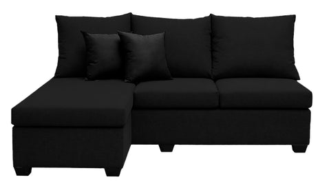 Sala Esquinera El Bazar Store Bergen Negro 180x140 cm Lado derecho e Izquierdo Lino nacional