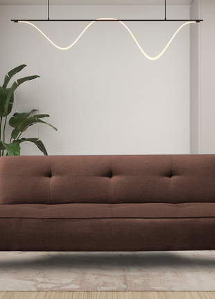 Sofa Cama Reclinable El Bazar Store Milo Chocolate , Futon 3 posiciones, Sala