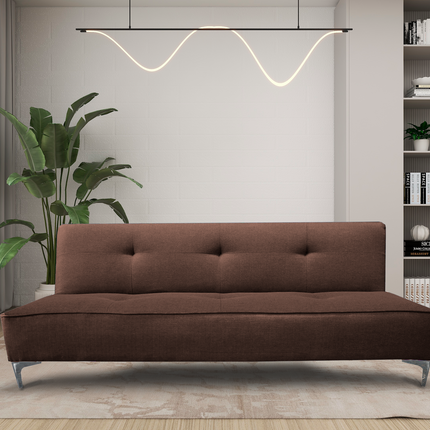 Sofa Cama Reclinable El Bazar Store Milo Chocolate , Futon 3 posiciones, Sala